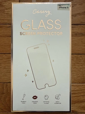 Protector de pantalla de vidrio Casery para iPhone X NUEVO Foto 1 de 2