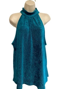 cable+gauge XL Neckholder Top Smaragdgrün Moc Neck Plissee  - Bild 1 von 10