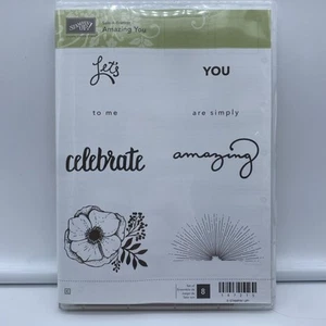 Stampin' Up! AMAZING YOU Stamp Set Words & Images Flower Sunrise Celebrate - Picture 1 of 8