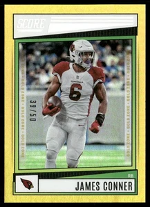 2022 Panini Score James Conner Gold Zone SP #39/50 Arizona Cardinals - Picture 1 of 2