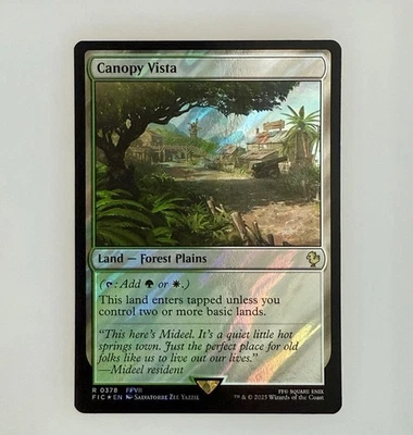 MTG: Canopy Vista (Surge Foil) Commander: Final Fantasy Foil NM - Image 1 of 2