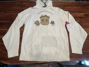 NEW Marvel Hoodie Adult Medium Beige Groot Guardians Of The Galaxy Disney Parks - Picture 1 of 7