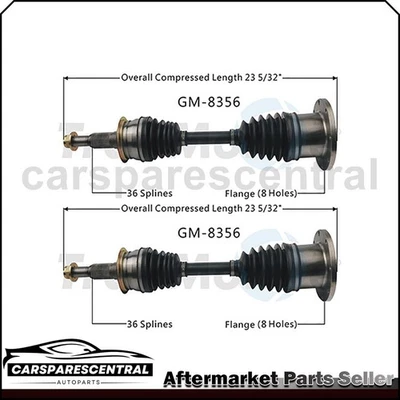 Juego de 2 ejes delanteros articulados CV para GMC Sierra 3500 HD 2015-2019 6,6 L 4x4 Foto 1 de 3