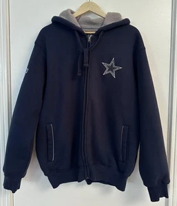 Men’s Dallas Cowboys Blue Full Zip Jacket, Size Large - Picture 1 of 15