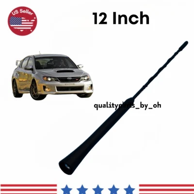 Repuesto de mástil de antena negro AM/FM de 12"" para SUBARU WRX/WRX STI 2012-2016 Foto 1 de 3