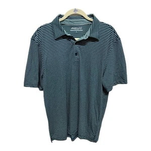 Jim Nantz Vineyard Vines Performance Striped Pima Cotton Polo Shirt Men's Large - Picture 1 of 6