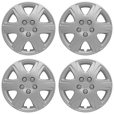 Tapacubos de cubierta de rueda plateada push-on de 15' para Toyota Corolla 2005-2008 Foto 1 de 4