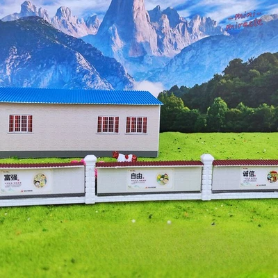 2PC HO/OO 1:87 Scale Miniatures Table DIY Wall Painting Publicity Board Sand - Image 1 of 4