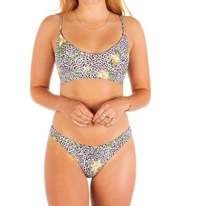 Women’s Hurley Jungle Cat Two Piece Cheeky Swimsuit Size Small - Picture 1 of 11