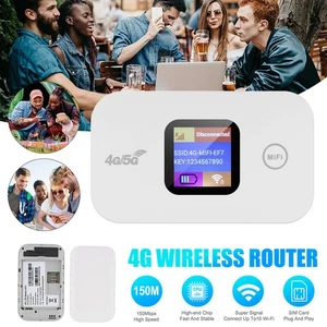 4G LTE Przenośny mobilny bezprzewodowy router Wi-Fi Hotspot WiFi Modem Gniazdo karty SIM - Zdjęcie 1 z 12