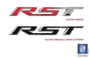 Chevy Silverado Black RST Tailgate Emblem INSERT LETTERS 2019-2026 Set of 2 - Bild 1 von 4