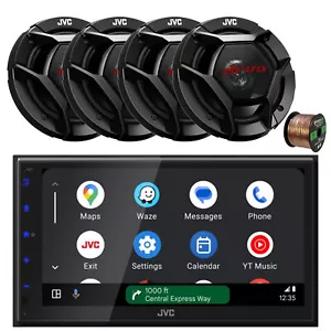 JVC KW-M690BW 6.8" Touchscreen WiFi Bluetooth Radio, 4x 6.75" Car Speaker w/Wire - Picture 1 of 7