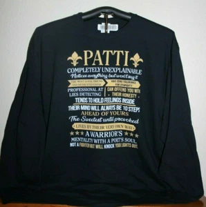 PATTI (gefolgt von Attributen für den Namen) Langarm T-Shirt, 2XL, schwarz - Bild 1 von 4