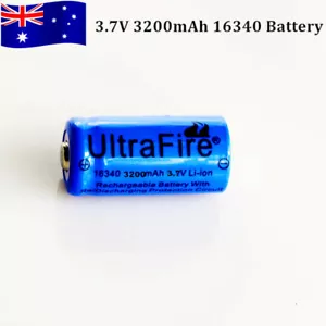 PREMIUM 3200mAh 16340 CR123A Rechargeable Li-ion Battery with Chargers - Picture 1 of 16