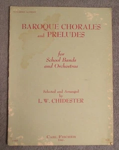 Baroque Chorales Preludes School Band & Orchestras Childester 1 Clarinet Cornet - Picture 1 of 4