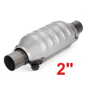 2" 50mm Universal High Flow Catalytic Converter Stainless Steel Weld-on EPA OBD2 - Picture 1 of 11