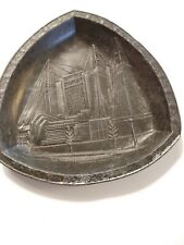 1933 Pewter Travel & Transportation Build. Chicago Worlds Fair Tray or Ashtray