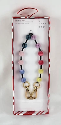 A New Day Multicolored Beaded Replacement Wrist Strap For Purse Cell Phone Bag - Image 1 of 4