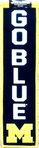 Michigan Wolverines Embroidered Wool Slogan Banner 8 x 32 inch with Dowel/Cord - Picture 1 of 1