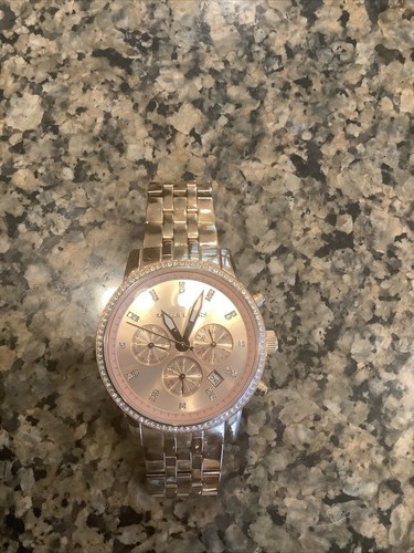 Orologio Michael Kors Ritz Donna Tono Oro Rosa Necessita di Batteria.