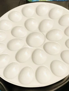 Better Homes & Gardens 24 Count Deviled Egg Plate Easter Platter Dish White 16” - Picture 1 of 6