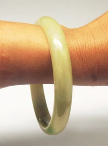 Rare! 75.5mm ID BURMA TRANSLUCENT BROWN "A" JADEITE JADE BANGLE / BRACELET  - Picture 1 of 6