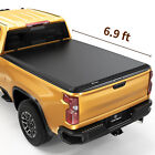 6.9ft Bed Tonneau Cover Soft Roll Up for 2020-2023 Chevy Silverado 2500 3500 HD