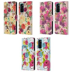 HEAD CASE DESIGNS FLORAL & ANIMAL PATTERN LEATHER BOOK CASE FOR HUAWEI PHONES