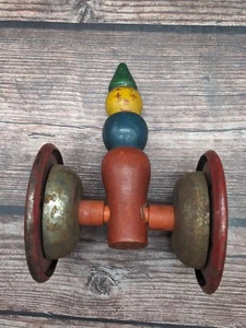 1930 Gong Bell MFG Co Wooden Pull Toy Jingling Jim AS IS for PARTS - Picture 1 of 5