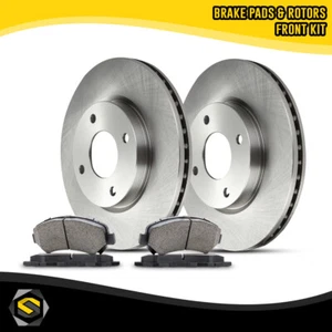 Front Brake Rotors & Ceramic Pads Kit for Ford Fiesta 2011-2019 4 Lug - Picture 1 of 8