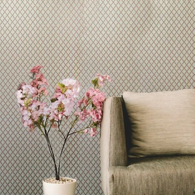 Burgundy Red Gold metallic diamonds lines geometric textured Victorian Wallpaper - Image 1 of 4