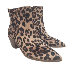 Sole Society Bootie 8 Damen Lolanna 2 Leopard Stiefeletten Samt spitz - Bild 1 von 11