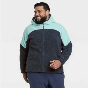 Sudadera polar con cremallera completa para hombre - Todo en movimiento, azul, talla S - Imagen 1 de 7