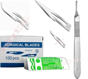 1500 SURGICAL STERILE SCALPEL HANDLE BLADES #10 #11 #15 SURGICAL BLADES - Picture 1 of 6