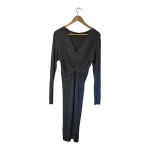 Paul Smith Womens Midi Dress Size Small Grey 100% Polyester Stretch Draped - Picture 1 of 7