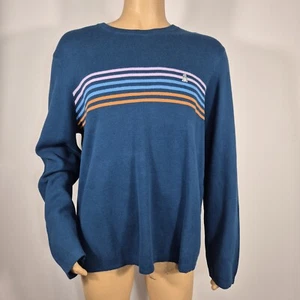 Original Penguin Men's Sweater Crewneck Size XXL Poseidon Blue NWT 33 - Picture 1 of 9