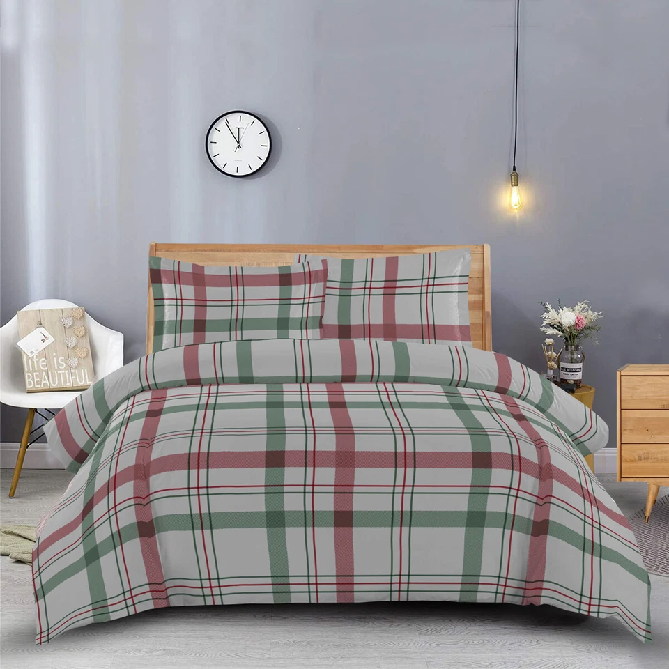 Heavyweight Printed Flannel Duvet Covers 170GSM - Dessines Plaid - Image 1 of 1