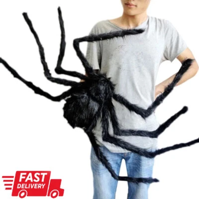 Corda gigante de terror Halloween pelúcia aranha decoração ao ar livre festa adereço 2023 - Imagem 1 de 4