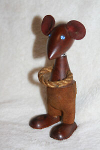 Hans Bolling | Dania | Drewniana figurka z drewna tekowego Design mysz z lat 60./70. z podnośnikiem kapsułkowym