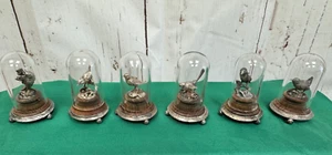 RARE HM Silver & Rosewood Miniature British Birds Pobjoy Mint/RSPB In Glass Dome - Picture 1 of 11