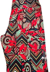 LuLaRoe Tall & Curvy 12-18 Leggings Red Teal Heart Paisley Medallion Stripes - Picture 1 of 2