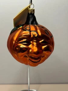 VTG Patricia Breen Fanciful Pumpkin Orange Pumpkin Face Halloween Ornament - Picture 1 of 7