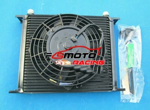 Nero 30 Row An10 Universal Engine Transmission Oil Cooler Radiatore olio +7" FAN - Imagen 1 de 5