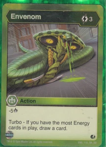 1 x Bakugan Battle Brawlers Battle Planet Envenom - Carta azione ENG 116 RA nuova - Foto 1 di 1
