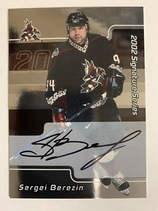 2001-02 BAP Be A Player Signature Series Autograph Sergei Berezin Auto #193