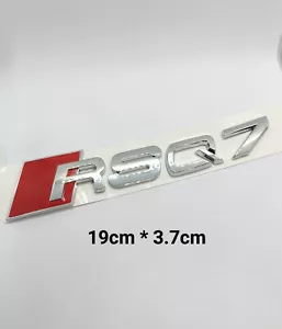RSQ7 Logo Audi7 Chrome Rear Emblem Sticker - Picture 1 of 3