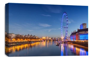 London Canvas Wall Art Print Eye Big Ben Framed Picture Ready to Hang Large - Picture 1 of 6