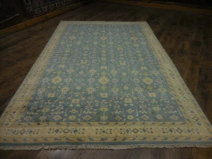 Turkish Oushak Rug, Modern Multicolored Area Rug 6x9, Handmade Bohemian Rug - Picture 1 of 20