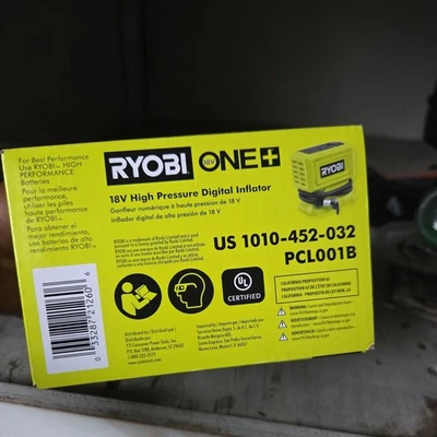 Inflador de alta presión inalámbrico RYOBI ONE+ 18V (solo herramienta) Foto 1 de 3