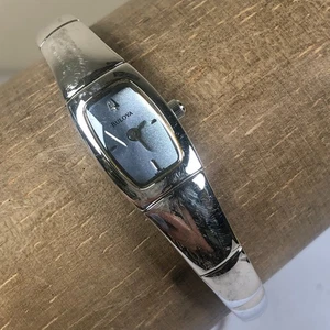 Bulova Damenuhr 96L98 elegantes blaues Zifferblatt Diamant silberfarben Quarz 11 mm 7 1/4" - Bild 1 von 11